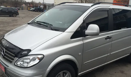 Дефлектор капота (мухобойка) Mercedes-Benz Vito (W639) с 2003-2014 г.в. (Мерседес Вито) Вип Тюнинг